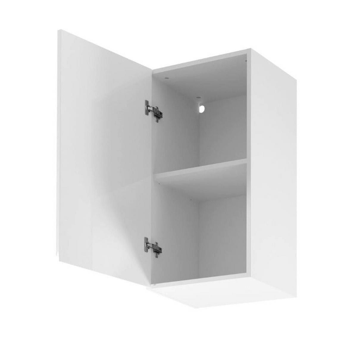 HÄNGESCHRANK – 30 cm – G30 – Velmora – Weiß / Weiß Hochglanz - Weiß Hochglanz, Holzwerkstoff (30/72/32cm) - ROYAL24_MARKT