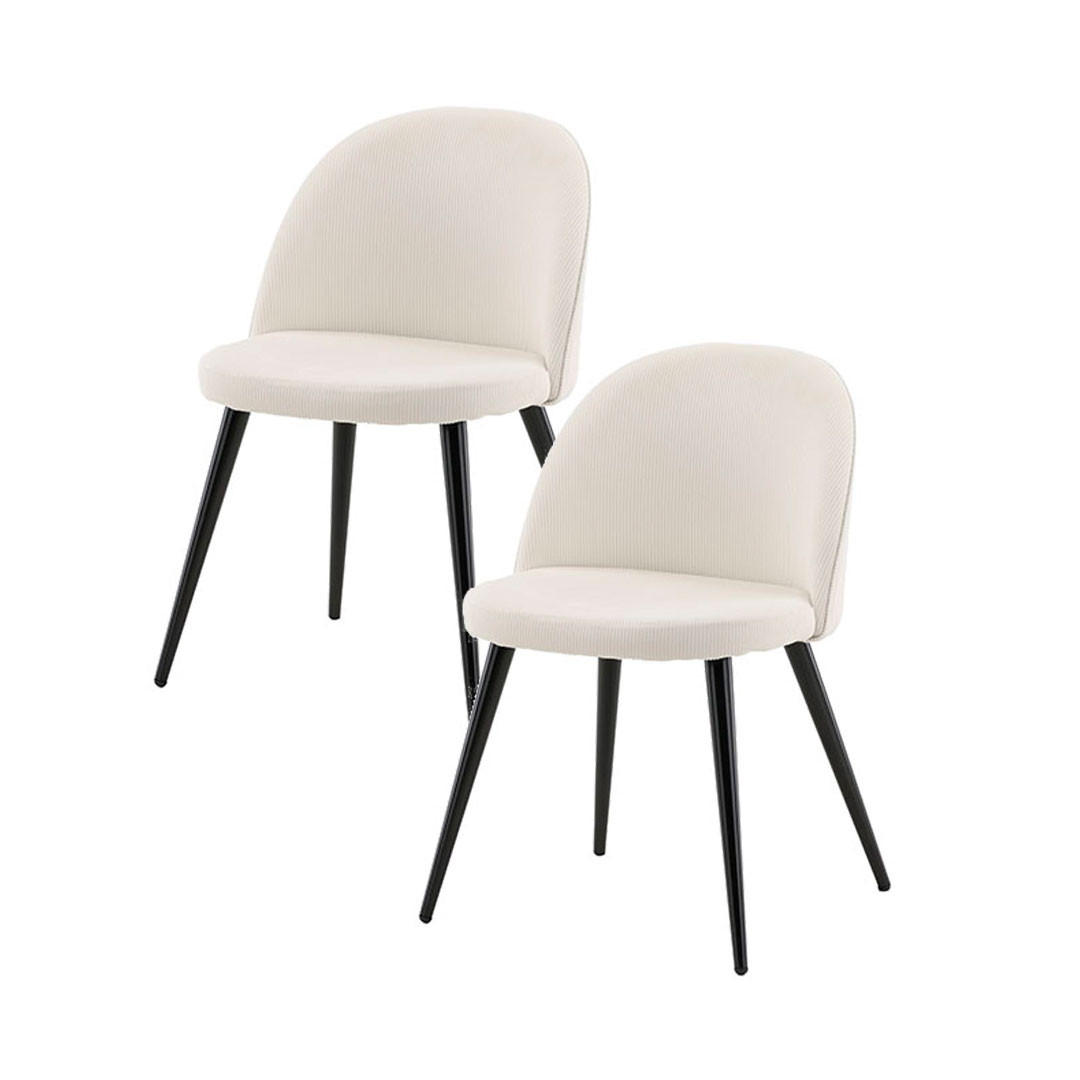 STUHL 2er-Set beige, schwarz - Beige, Textil (50/77/48cm) - ebuy24