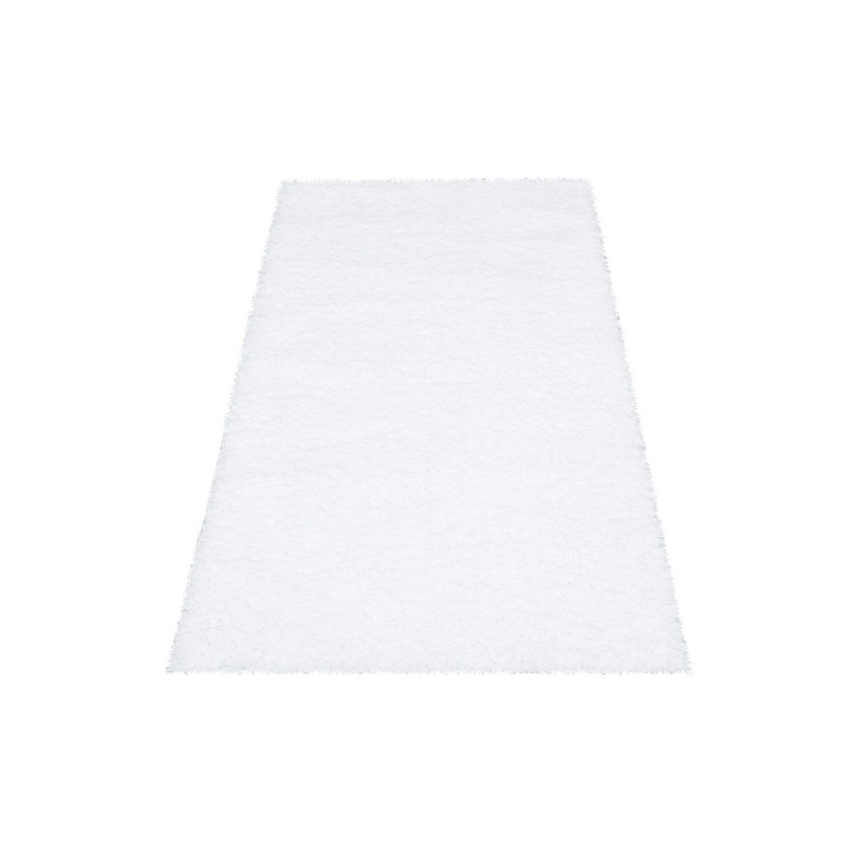 HOCHFLOR-TEPPICH City Shaggy 500 Weiss 80x150 cm - Weiß, Textil (80/150cm) - carpet city