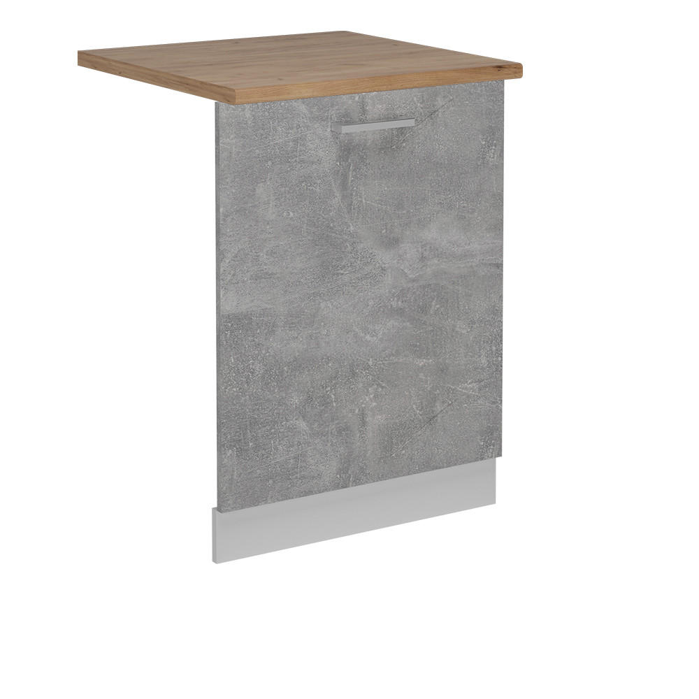 FRONTPANEL R-Line betong 60 cm , AP Oak Grå, Vit 81.8/60/60 cm
