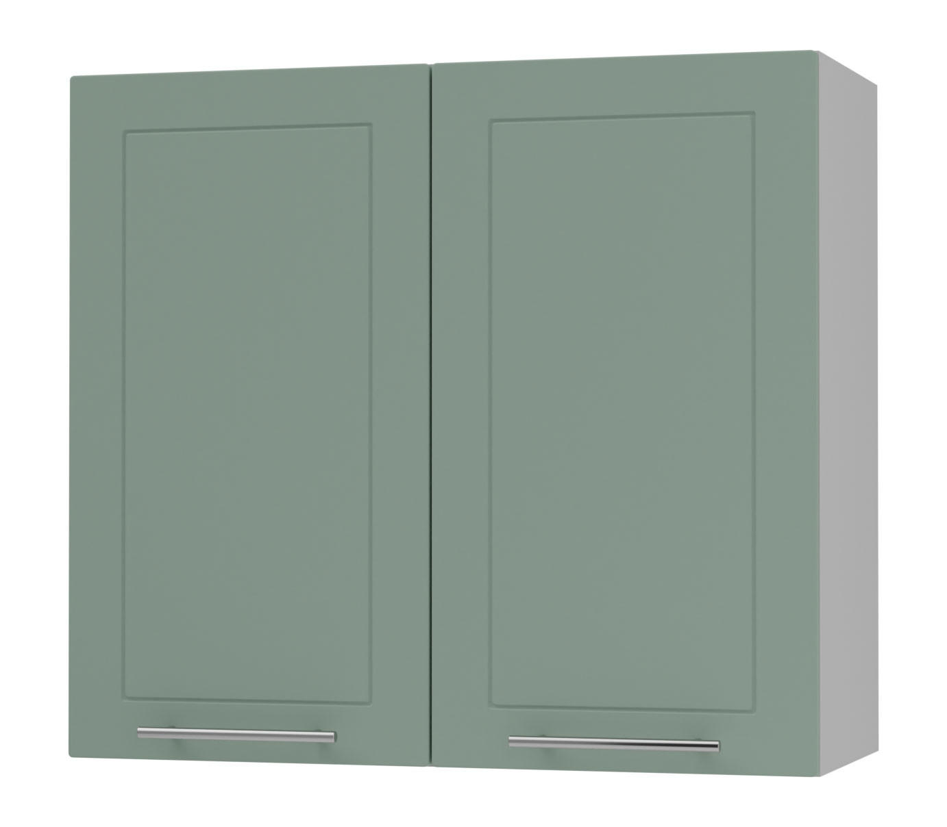 KÜCHENHÄNGESCHRANK Kvantum W3/80 Mint Matt / Grau Matt 80 / 32,5 / 72cm - Grau/Mintgrün, Holz/Holzwerkstoff (80/72/32.5cm) - Feldmann-Wohnen