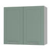 KÜCHENHÄNGESCHRANK Kvantum W3/80 Mint Matt / Grau Matt 80 / 32,5 / 72cm - Grau/Mintgrün, Holz/Holzwerkstoff (80/72/32.5cm) - Feldmann-Wohnen
