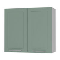KÜCHENHÄNGESCHRANK Kvantum W3/80 Mint Matt / Grau Matt 80 / 32,5 / 72cm - Grau/Mintgrün, Holz/Holzwerkstoff (80/72/32.5cm) - Feldmann-Wohnen