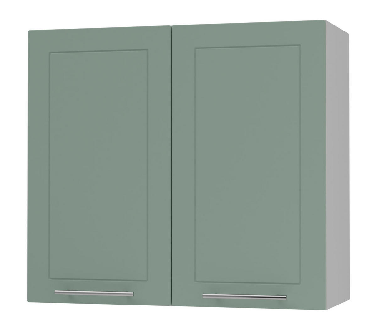 KÜCHENHÄNGESCHRANK Kvantum W3/80 Mint Matt / Grau Matt 80 / 32,5 / 72cm - Grau/Mintgrün, Holz/Holzwerkstoff (80/72/32.5cm) - Feldmann-Wohnen