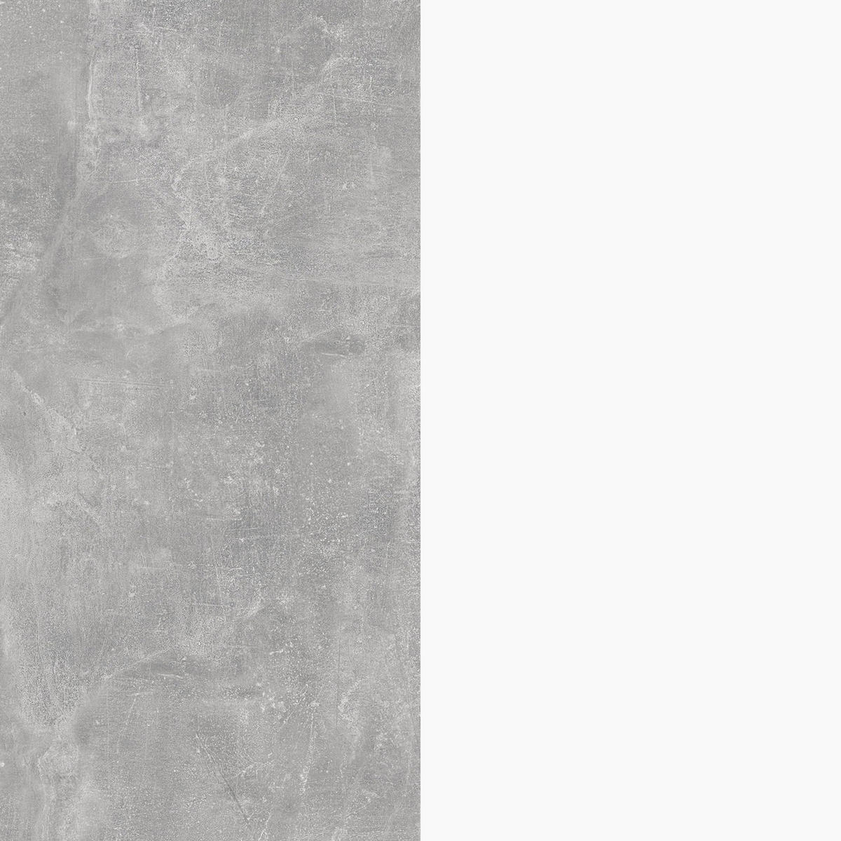 WOHNWAND Spacoro Weiß, Beton 270/190/41 cm Wohnwand Modern ohne LED - Hellgrau/Weiß, Holzwerkstoff/Kunststoff (270/190/41cm) - AX Living