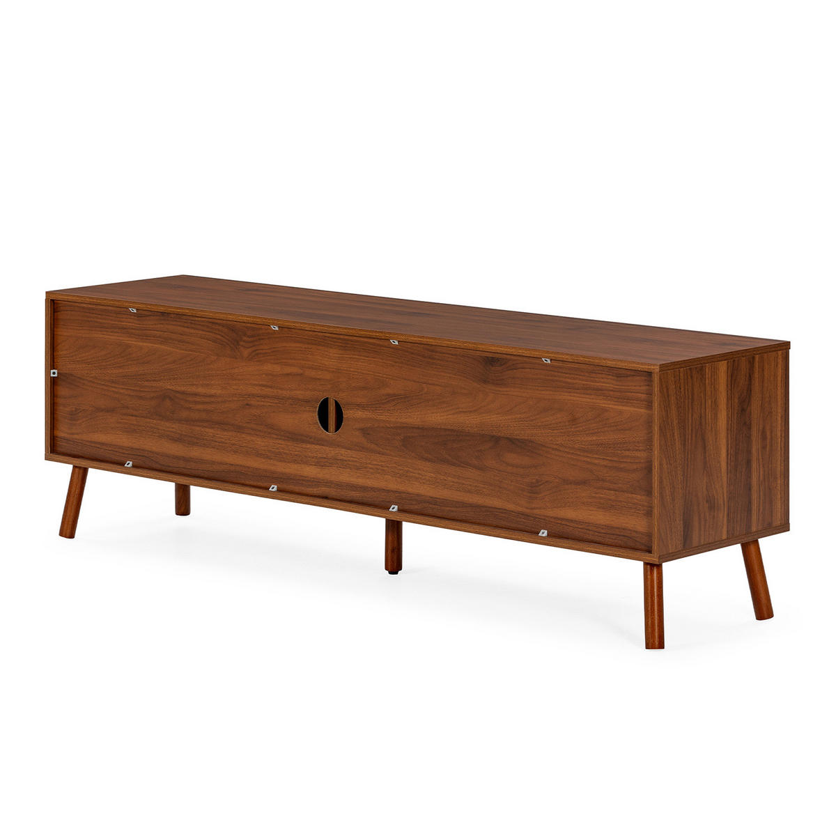 COMODĂ TV Canada cu 4 uși, aspect de nuc comun - culoare nucă, compozit lemnos (160/51/40cm) - VS Venta-stock