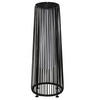 SOLARLAMPE, Rattan Solarleuchte LED Gartenleuchte mit Lichtsensor IP44 - Schwarz, Metall (21.5/21.5/61cm) - Outsunny