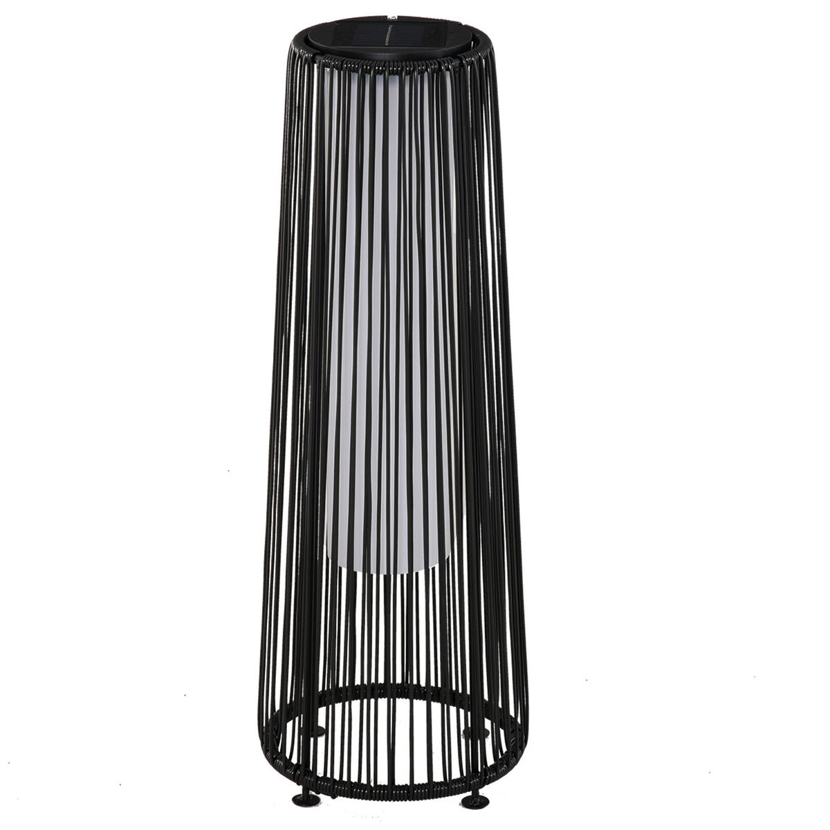 SOLARLAMPE, Terrasse, Metall, Schwarz - Schwarz, Metall (21.5/21.5/61cm) - Outsunny