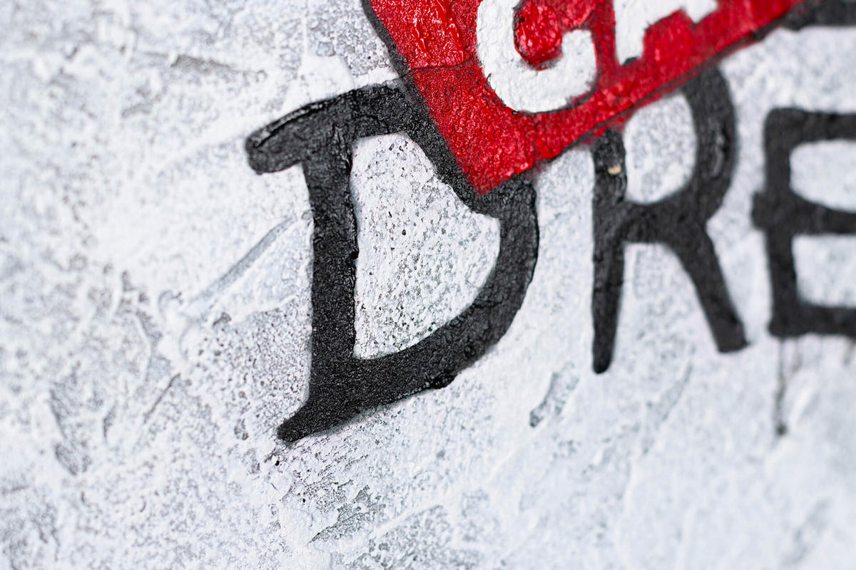 ACRYLBILD HANDGEMALT 120/60 cm - Rot/Schwarz, Holz/Textil (120/60cm) - KUNSTLOFT