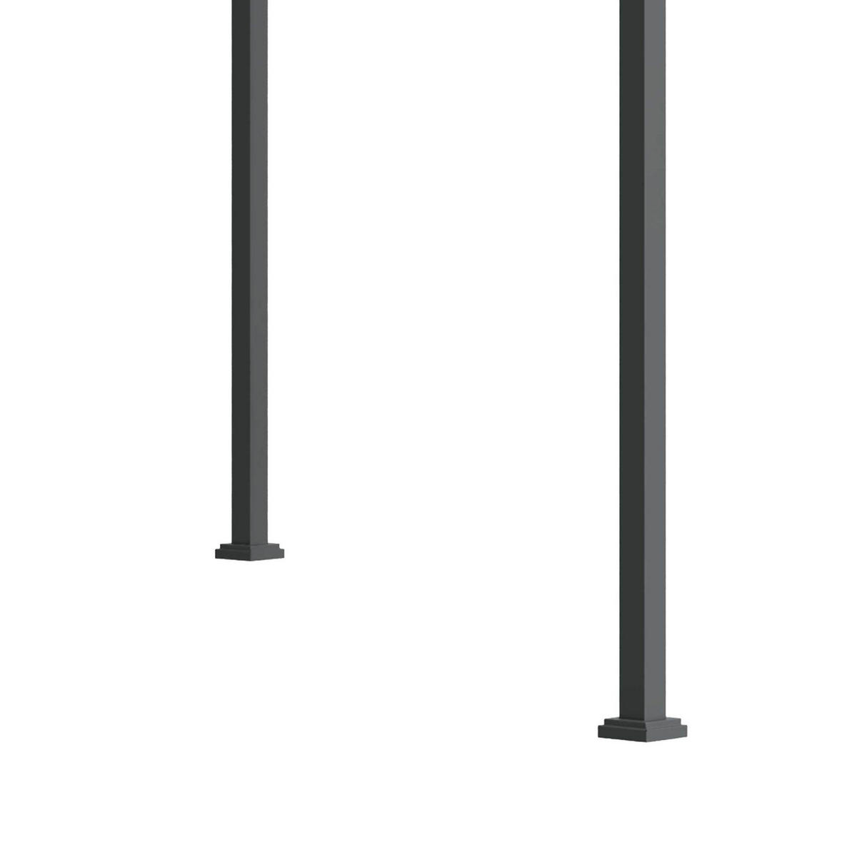 PERGOLA aus Metall 298x213x221 cm in Schwarz mit Schiebedach - Schwarz, Metall (298/221/213cm) - Modfu
