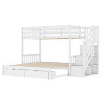 ETAGENBETT Kinderbett Weiß - Weiß, Holz (90/200cm) - ComfortXL