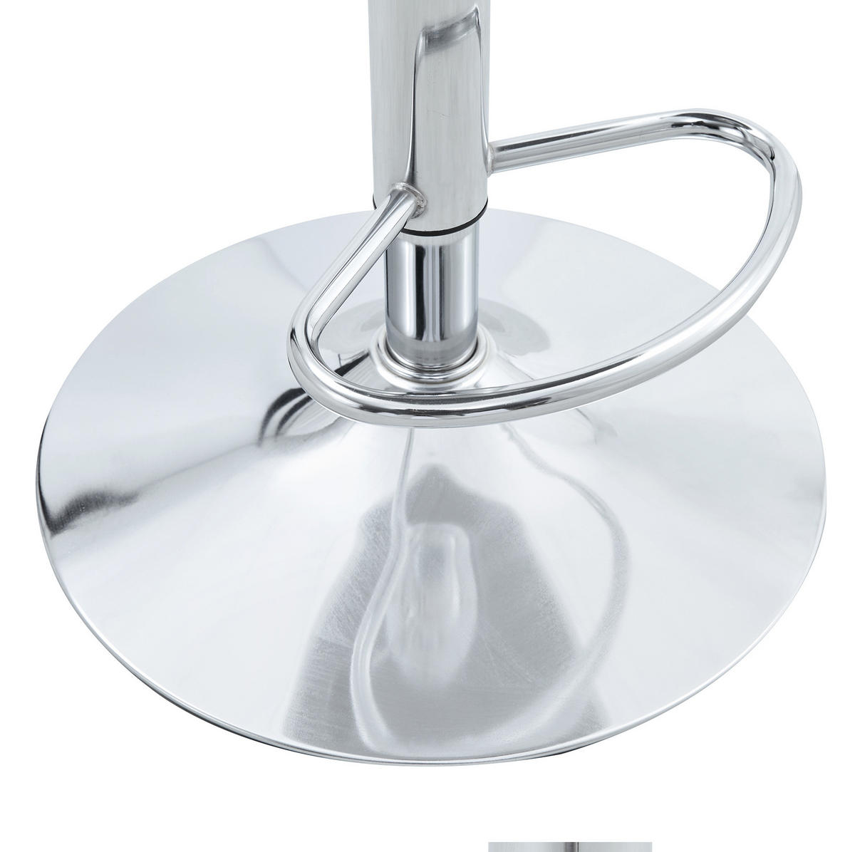 BARHOCKER höhenverstellbar 2er-Set Transparent Silber - Silberfarben, Metall (53.3/120/45.7cm) - Meubliv