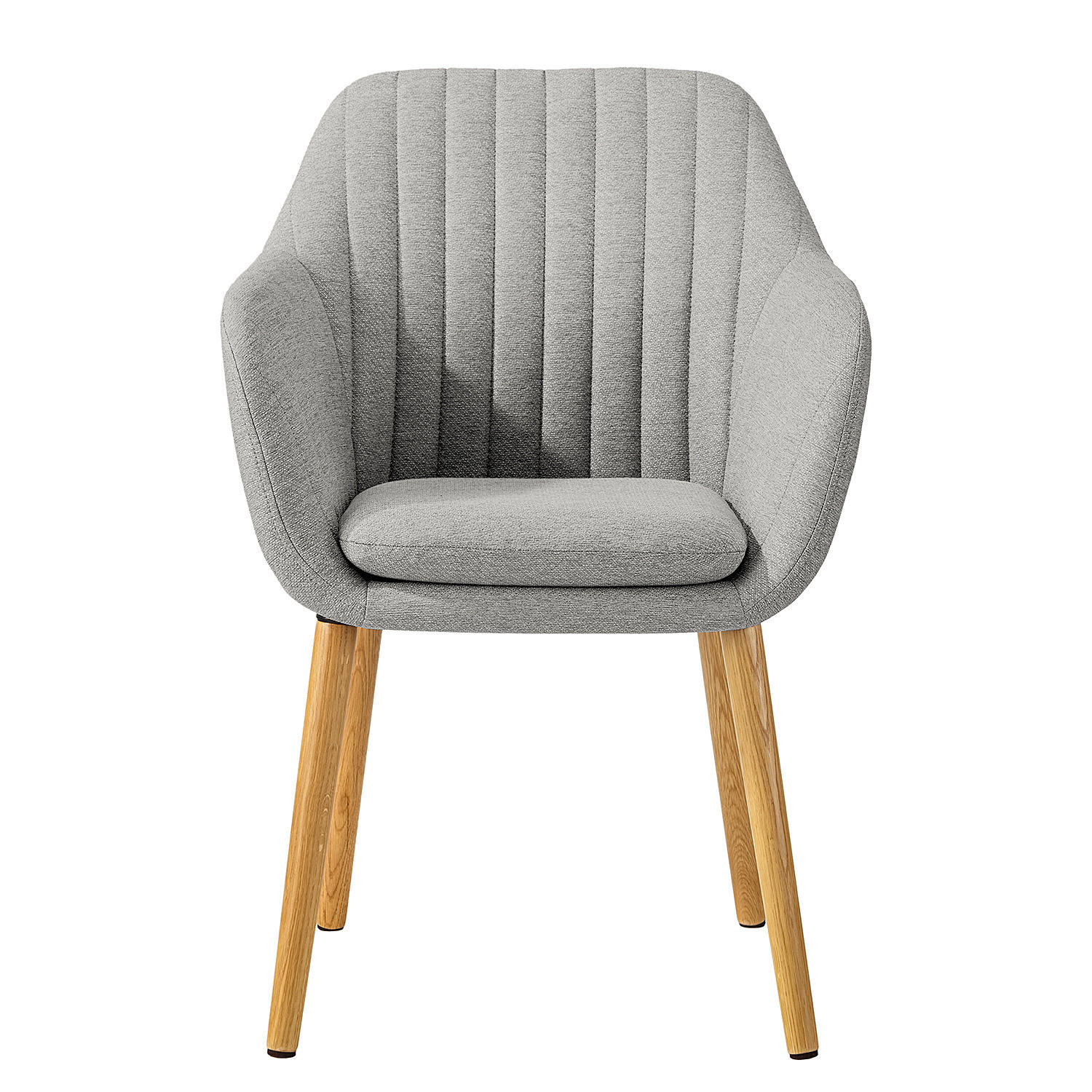 ARMLEHNENSTUHL - Typ A - Hellgrau, Textil (57/83/61cm) - home24