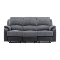 RELAXSOFA - 3 Personen - stoff - schwarz, grau Brody - Schwarz, Kunststoff/Textil (202/99/98cm) - Vente-Unique