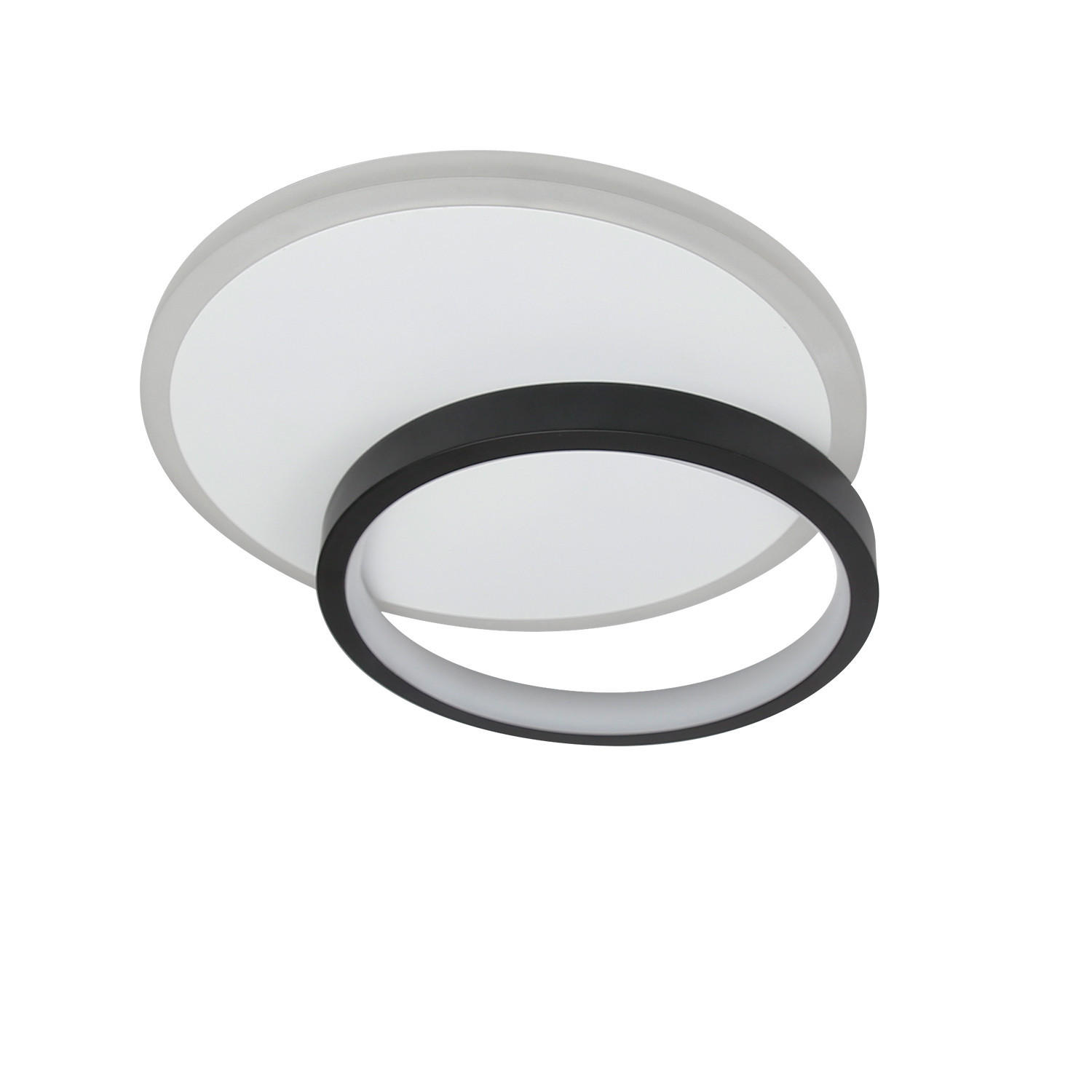 Thumbnail - Nettlife Led-Deckenleuchte, Weiß, Schwarz, Metall, Rund, G, 25x6x25 cm, Lampen & Leuchten, LED Beleuchtung, LED-Deckenle...