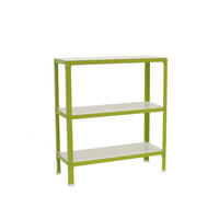 WOHNREGAL Living Koala Wood mit 3 Fachböden HxBxT 90 x 100 x 30 cm Grün/Weiß - Grün, Metall (100/90/30cm) - PROREGAL
