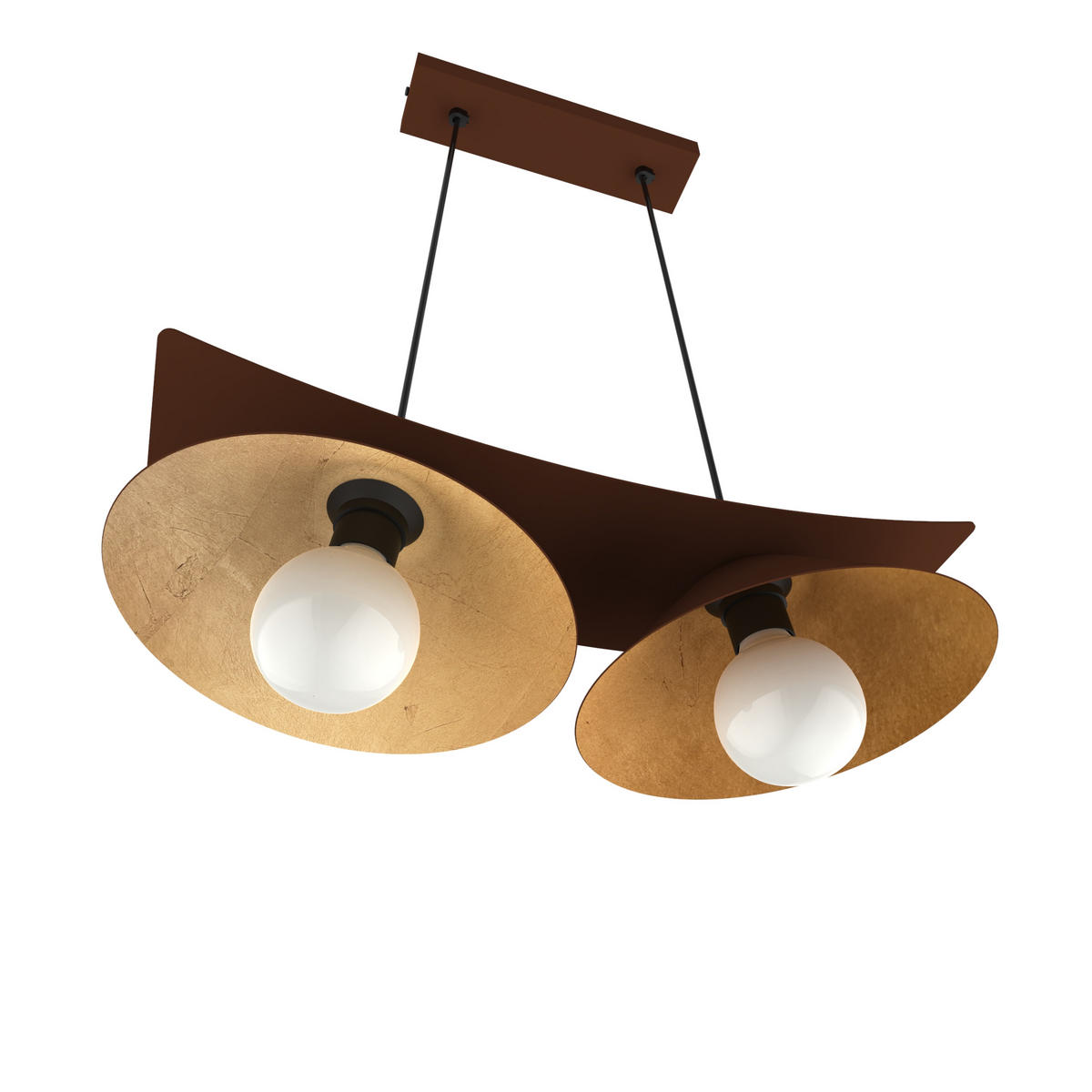HÄNGELEUCHTE Miller X2 D25 - Goldfarben, Metall (70/50/16cm) - Lumicom