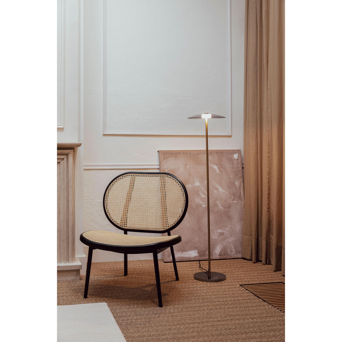 SESSEL Spike Natural - Schwarz, Textil (78.6/84.1/70cm) - Zuiver