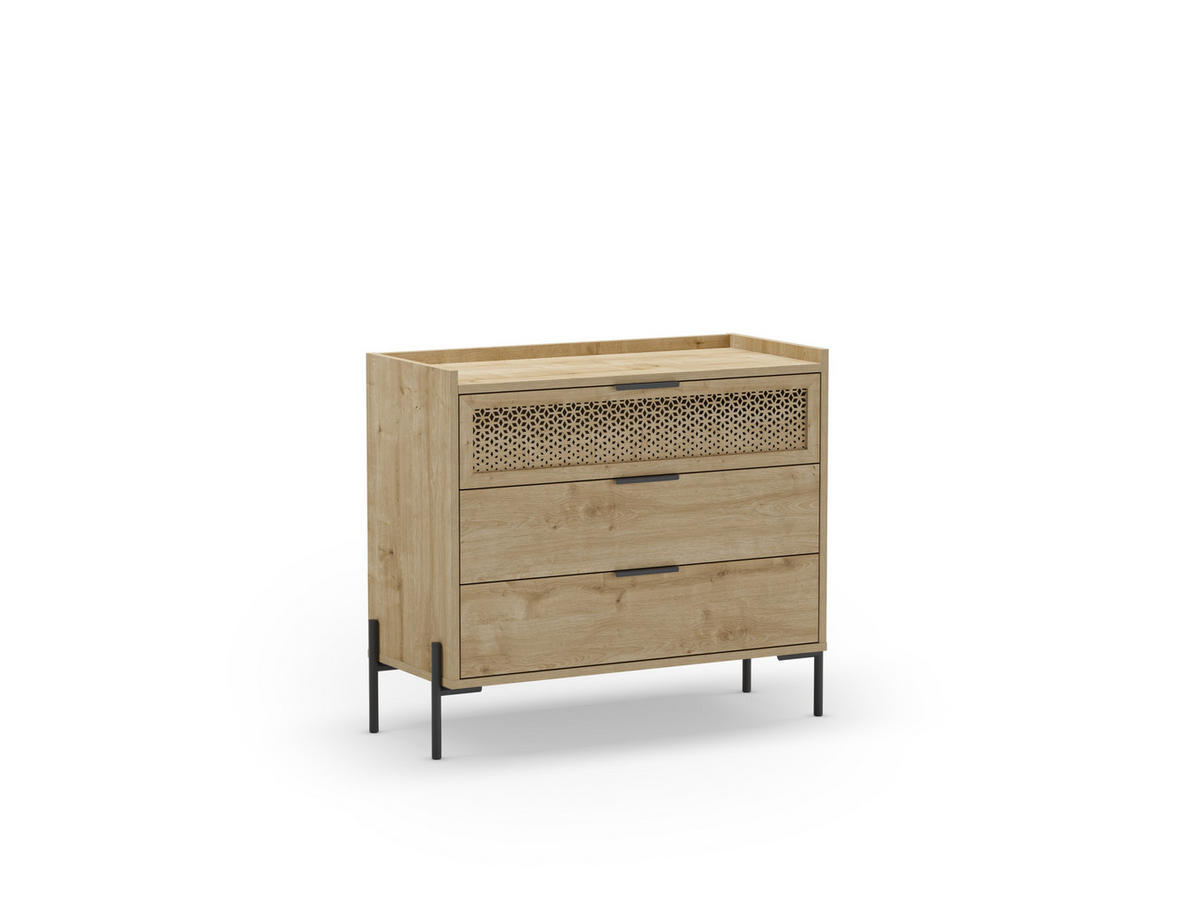 KOMMODE Inca Braun 90/40/80 cm - Braun, Holz (40/80/90cm) - Calicosy