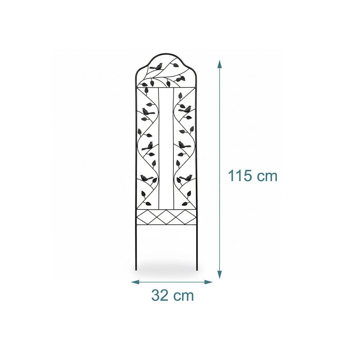 ČELIK - crna, metal (32/115/0.5cm) - Relaxdays