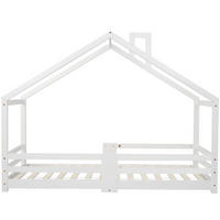 HAUSBETT Kiefernholz 90/200 cm Weiß - Weiß, Holz - Raumix