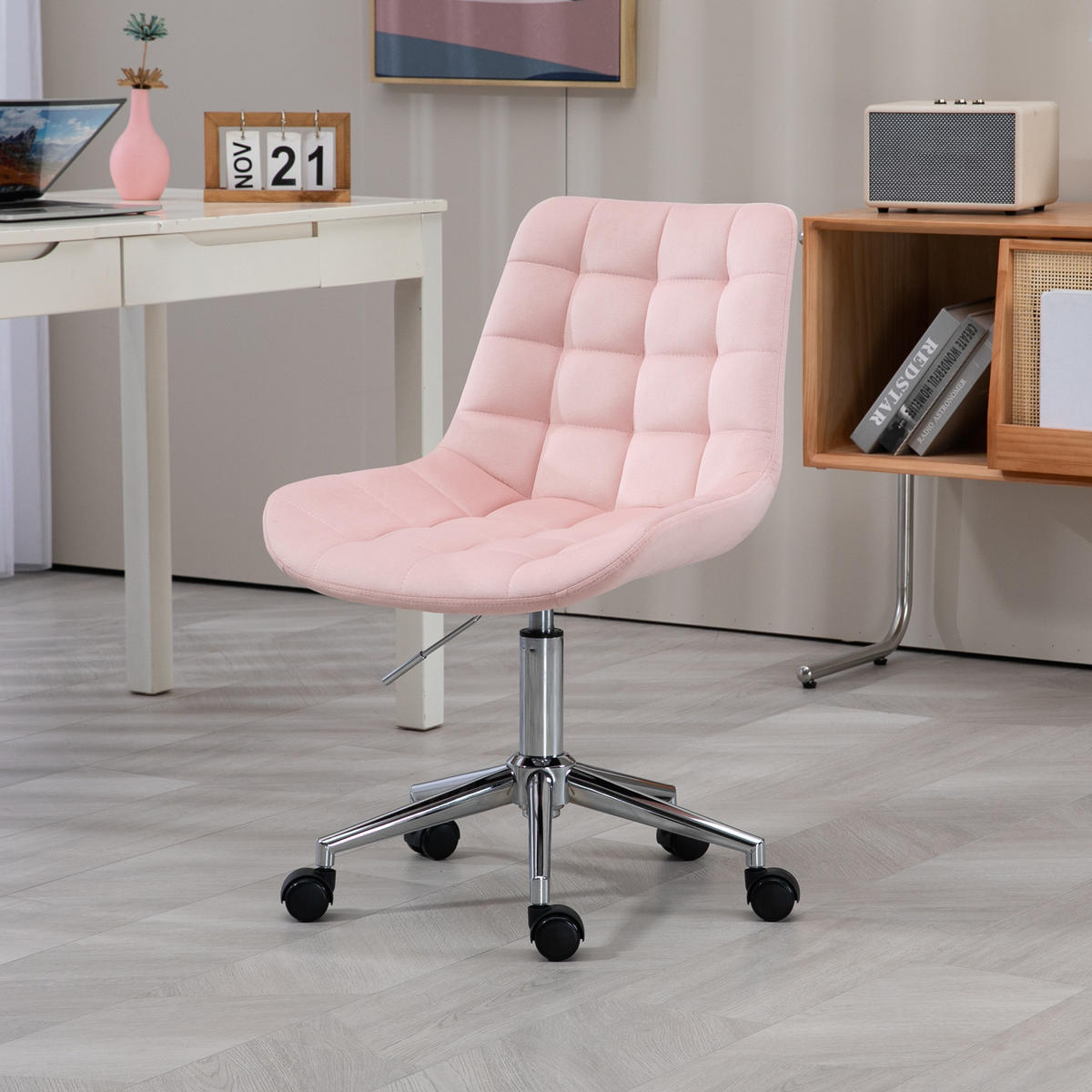SCHREIBTISCHSTUHL MICKY Rosa - Rosa, Textil (50/92/54cm) - SVITA