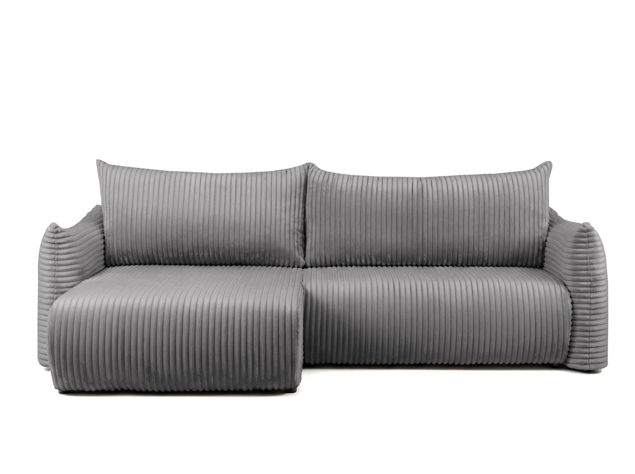 ECKSOFA Mailand Mit Schlaffunktion - Dunkelgrau, Holzwerkstoff/Textil (154/260cm) - Fun Möbel