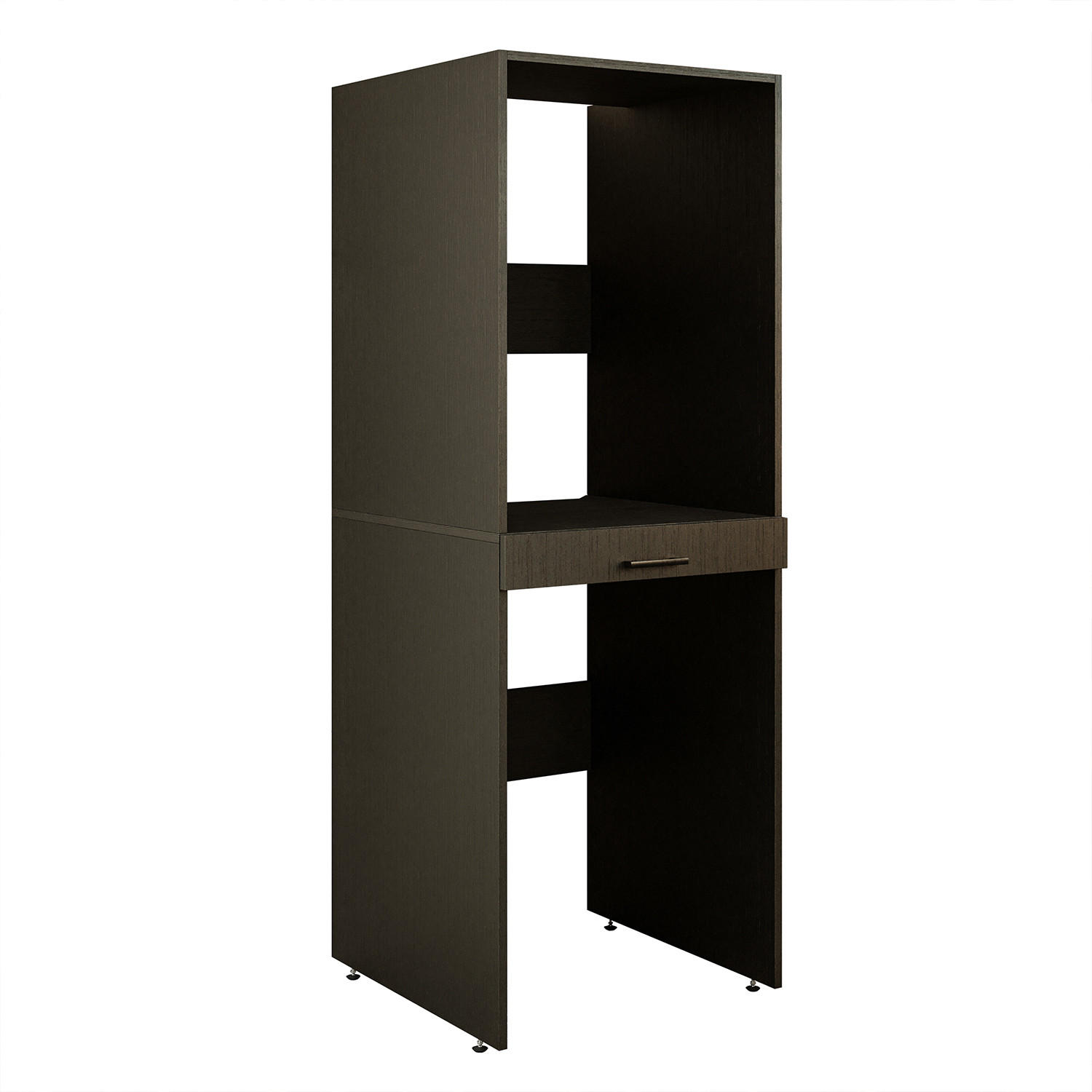 WASCHMASCHINENSCHRANK DUO-I 67cm Breit, 184cm Hoch - Schwarz, Holzwerkstoff (67/184/67cm)