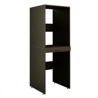 WASCHMASCHINENSCHRANK DUO-I 67cm Breit, 184cm Hoch - Schwarz, Holzwerkstoff (67/184/67cm)