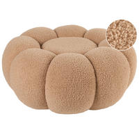 POUF Hellbraun Beaufort - Hellbraun, Textil (60/27/60cm) - Beliani