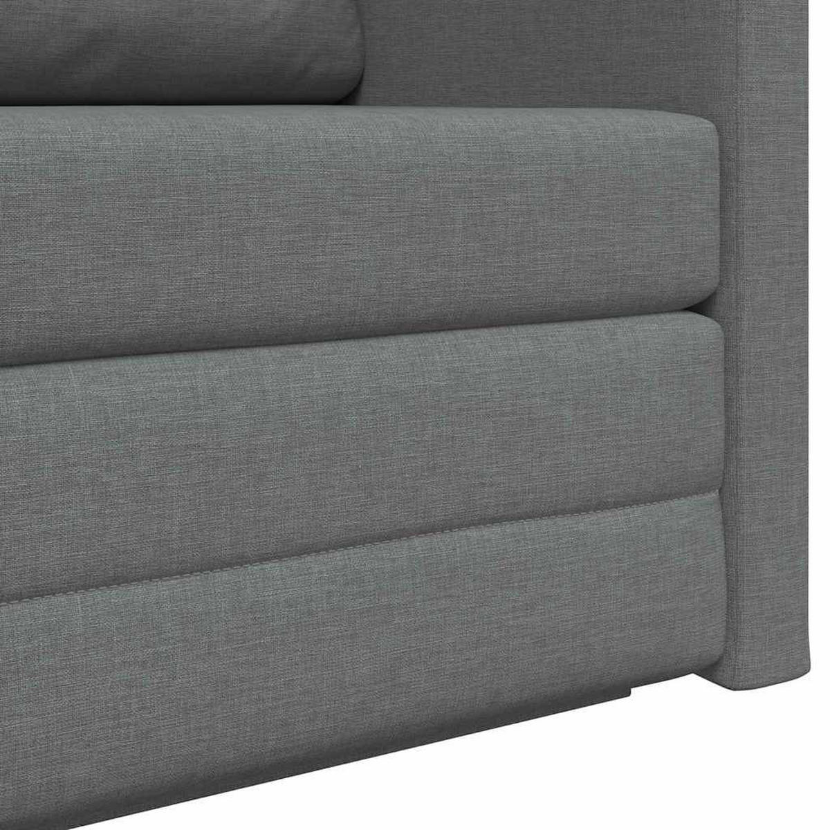 SCHLAFSOFA 110Cm Dunkelgrau Stoff - Grau, Textil (71/78/124cm) - vidaXL