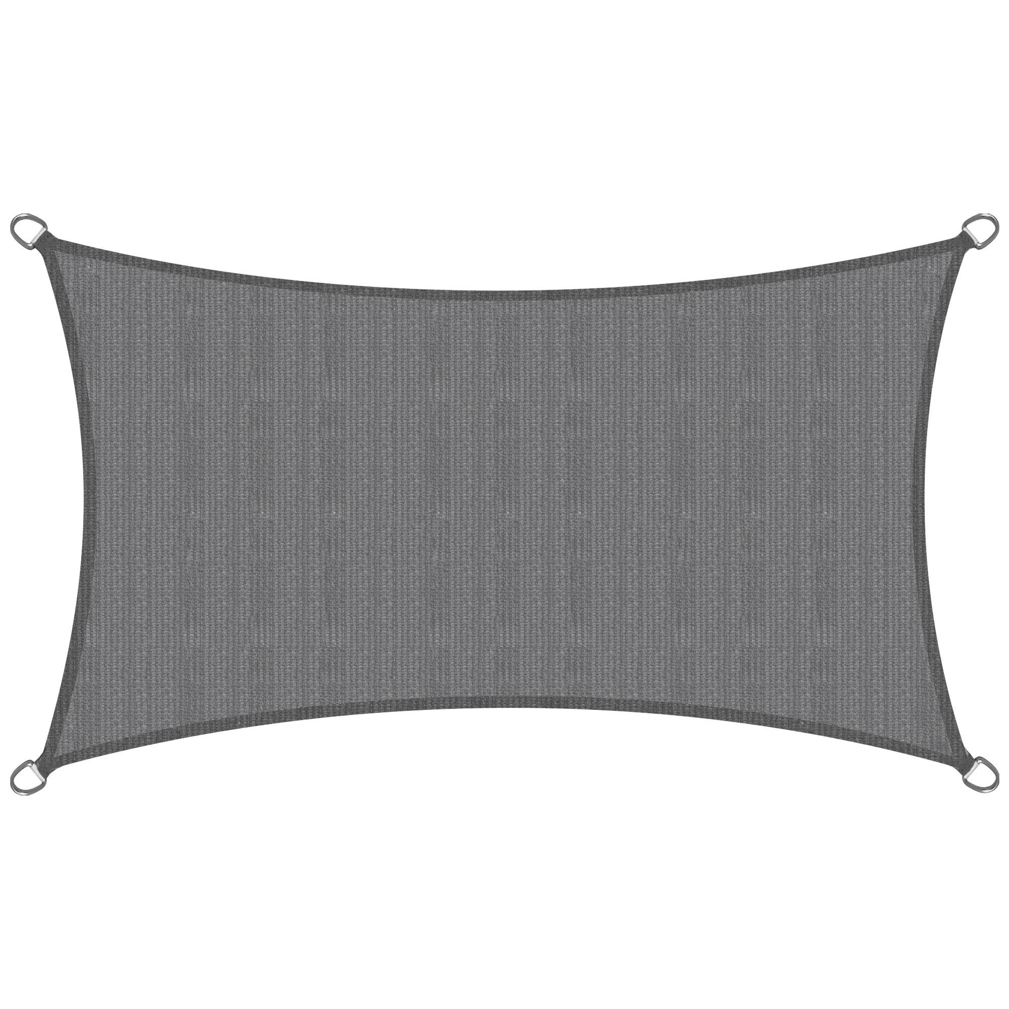 SONNENSEGEL SolVision HS9 200/400 cm rechteckig Anthrazit HDPE - Anthrazit, Kunststoff (400/200cm) - Sol Royal