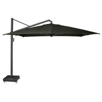 AMPELSCHIRM rechteckig 4 x 3m Icon T¹ Premium 360° kippbar schwarz/anthrazit - Schwarz, Metall (300/400cm) - Platinum