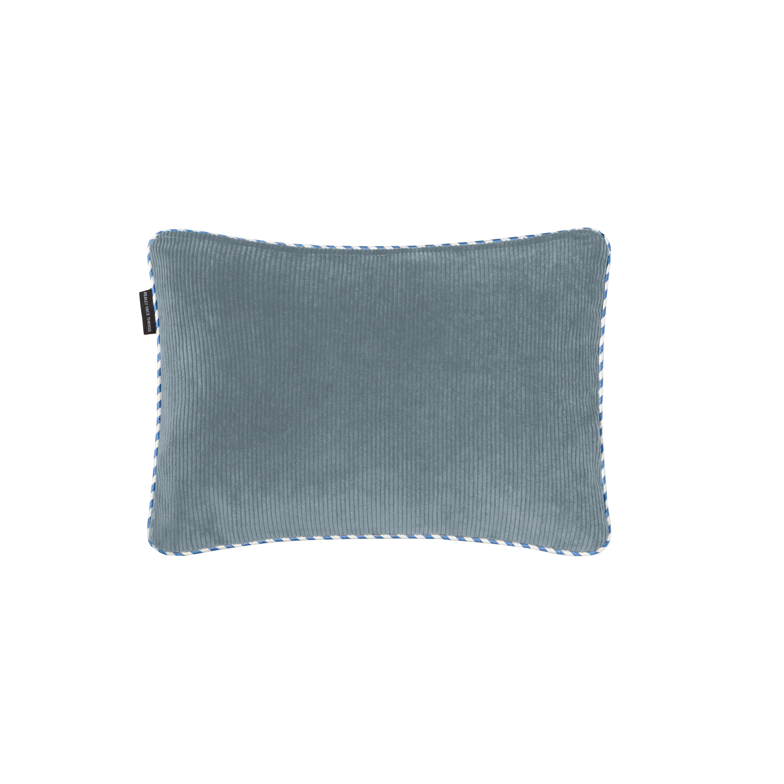 CORDKISSEN wendbares mit zweifarbiger Verzierung 50/35 cm Grün Blau CORDUROY - Blau/Grün, Textil (50/35/8cm) - RNT By Really Nice Things