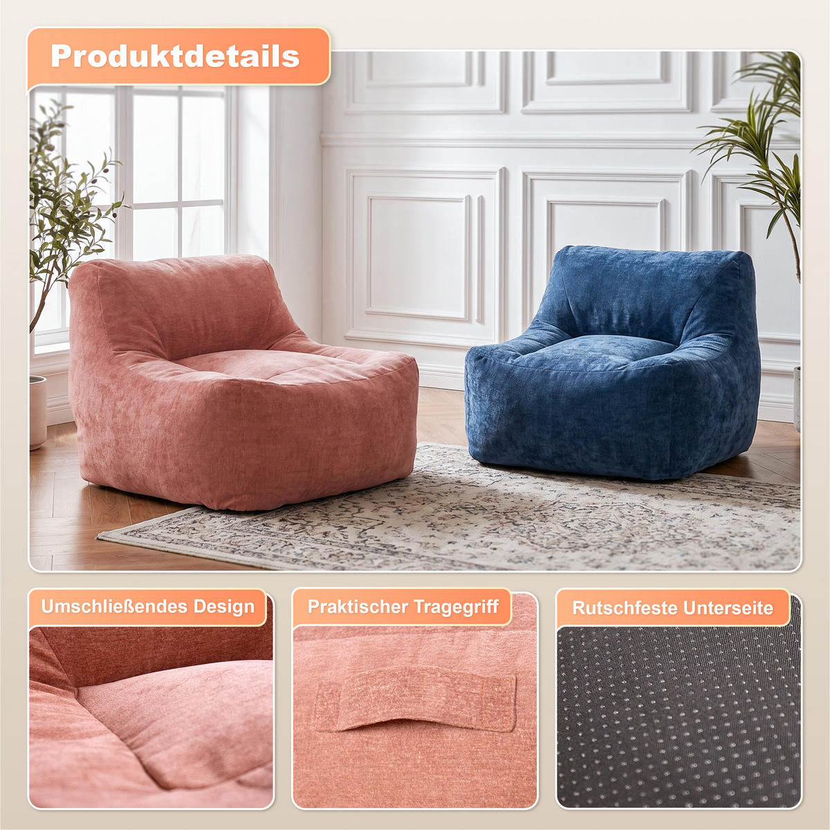 EINZELSOFA 4361 - Rot, Textil (90/38/92cm) - Vercart
