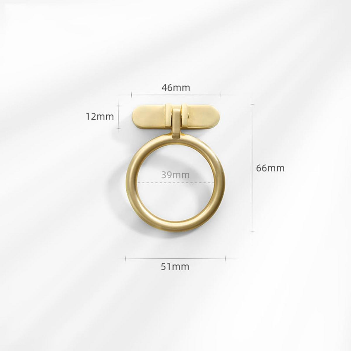 SCHRANKKNOPF Gold 4er-Set - Goldfarben, Metall (0.51/5.1/0.66cm)