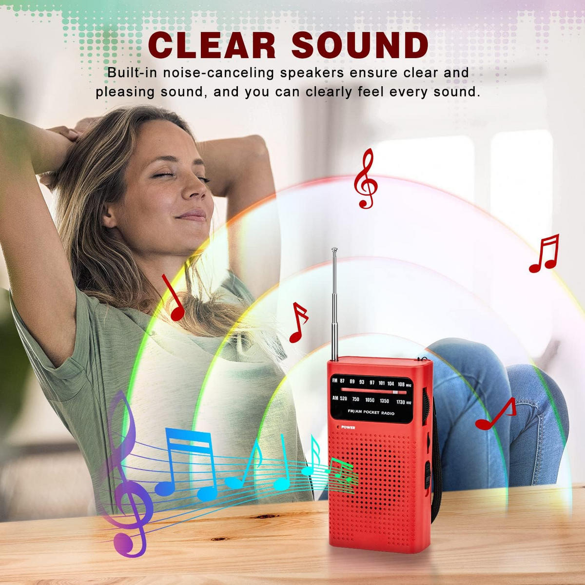 RADIO – FM/AM – Batteriebetrieben – Rot - Rot, Kunststoff (12.8/7/2.7cm) - DCA