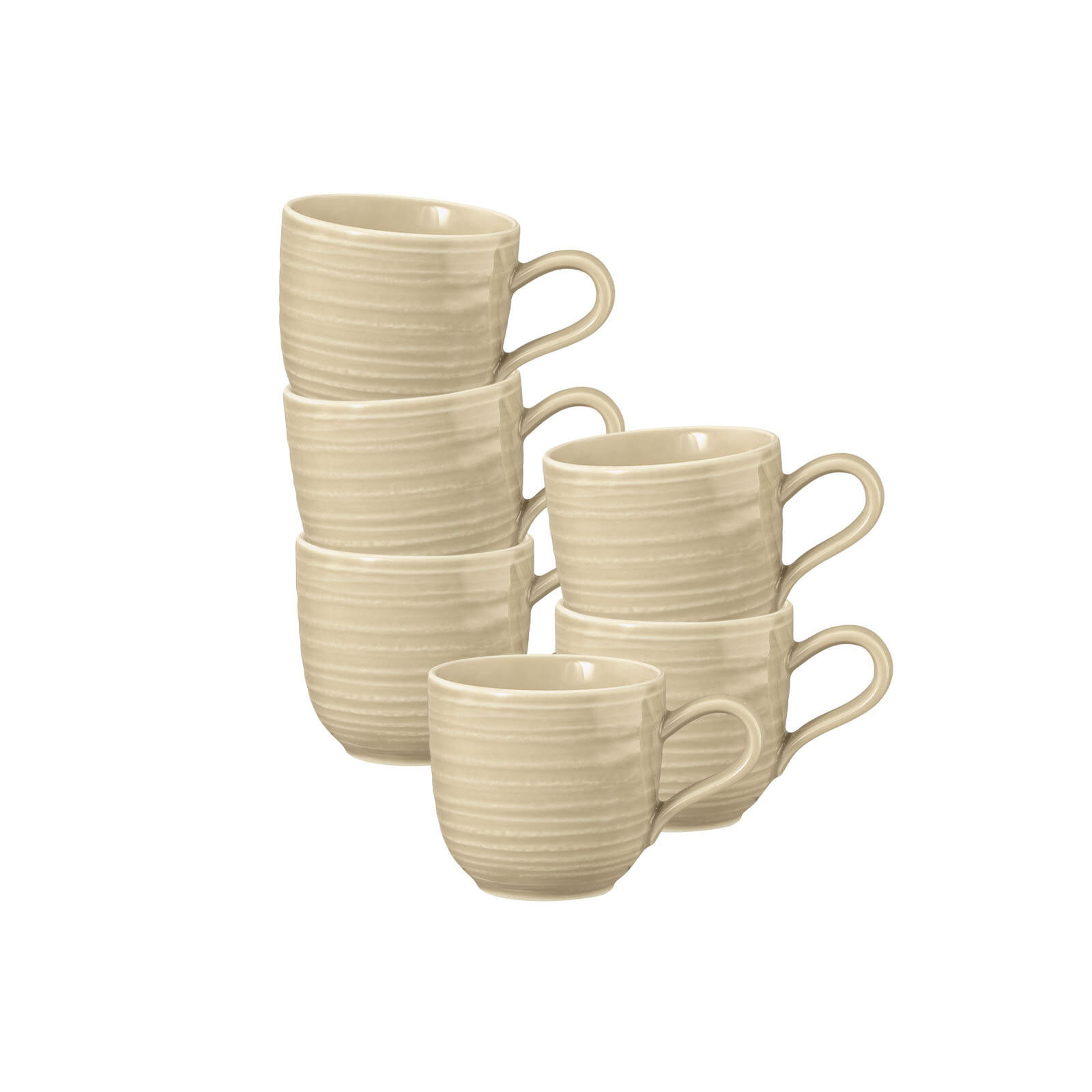 ESPRESSOTASSEN Terra Sandbeige 0,09 l 6er Set - Beige, Keramik (0.09L) - Seltmann Weiden