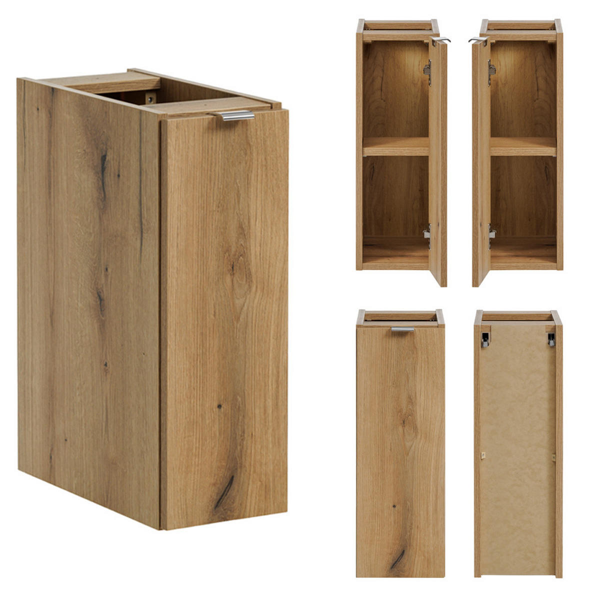 BADMÖBEL-SET 2-TLG. Newport-56 - Schwarz, Holzwerkstoff (200/190/40cm) - Lomado