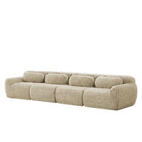 SOFA modular Plush Light Khaki - Beige, Kunststoff (104/73/378cm) - Meubliv