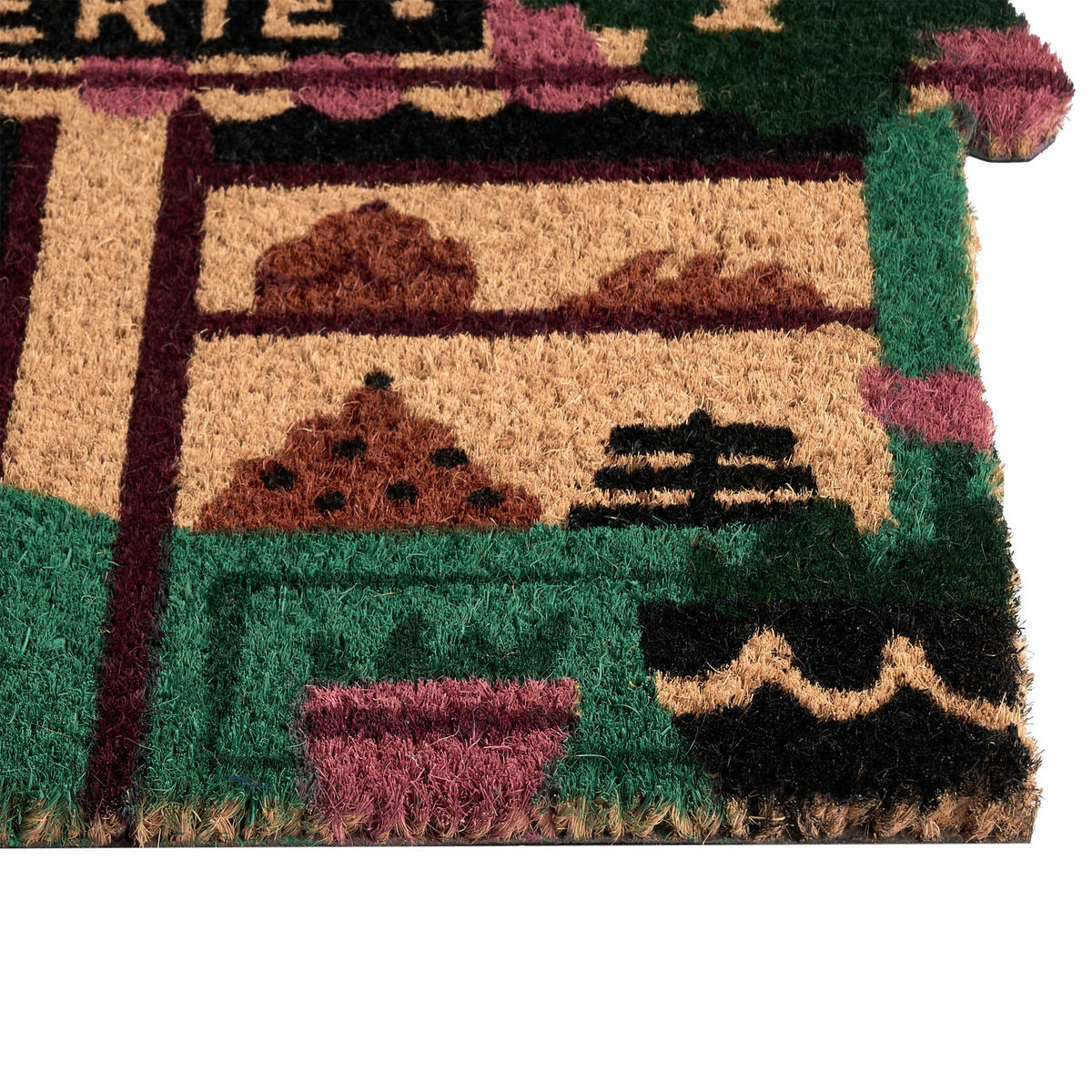 FUSSMATTE Bunt 40/60 cm Kokosfasern Ternate - Multicolor, Textil (40/60cm) - Beliani