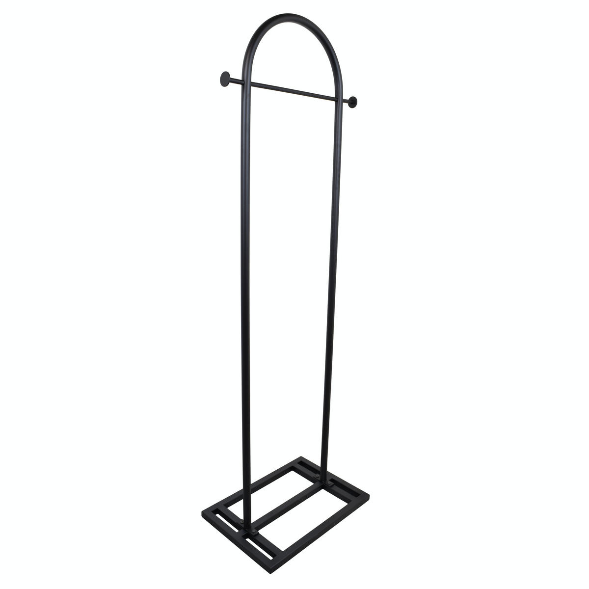 KLEIDERSTÄNDER Fabri2 Schwarz - Schwarz, Metall (35/160/50cm) - LOFT42