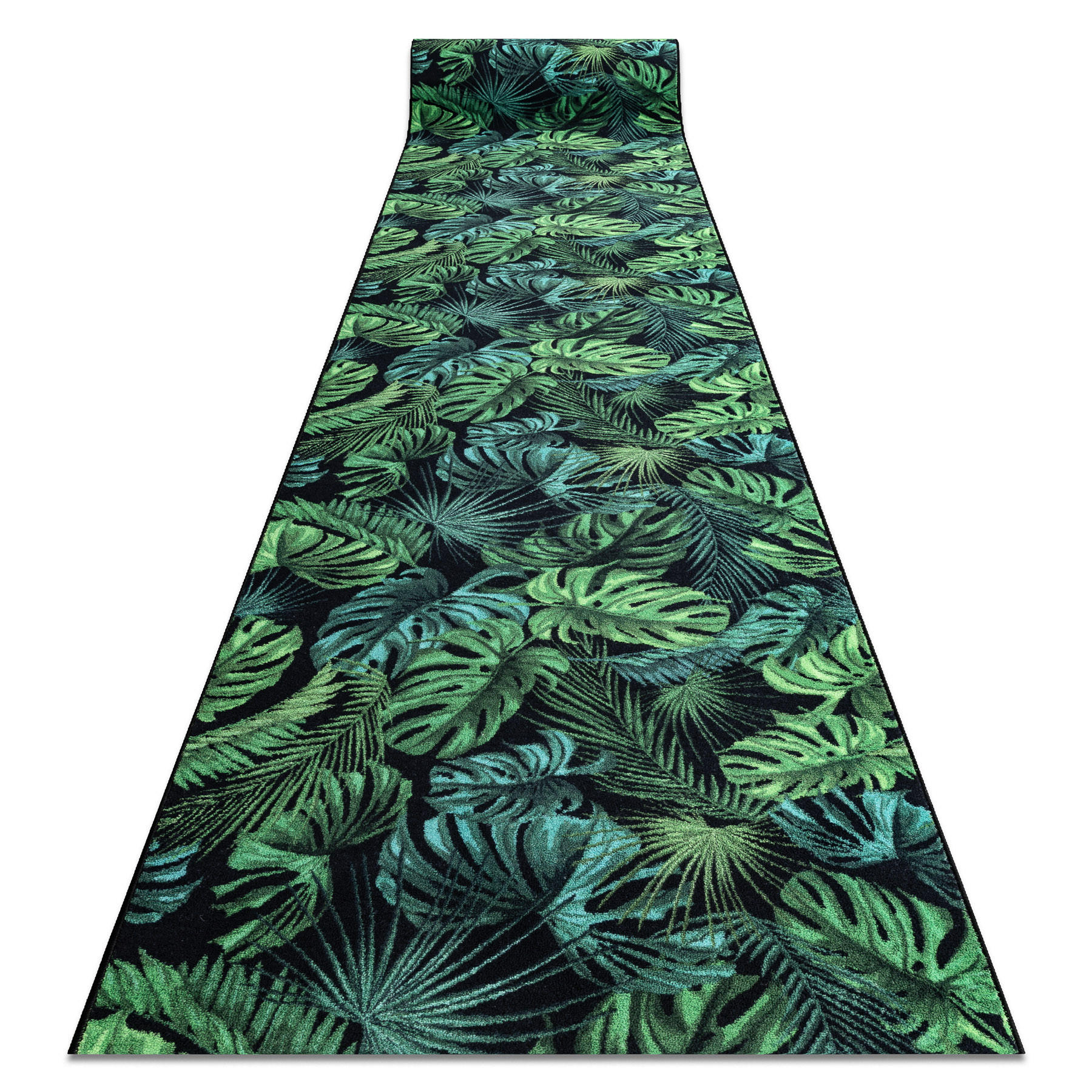 LÄUFER Antirutsch MONSTERA 80/320 cm - Pastellgrün, Textil (80/320cm) - rugsX