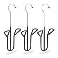 3XSCHUHBÜGEL - Schwarz, Kunststoff/Metall (14/33.5/4cm) - Relaxdays