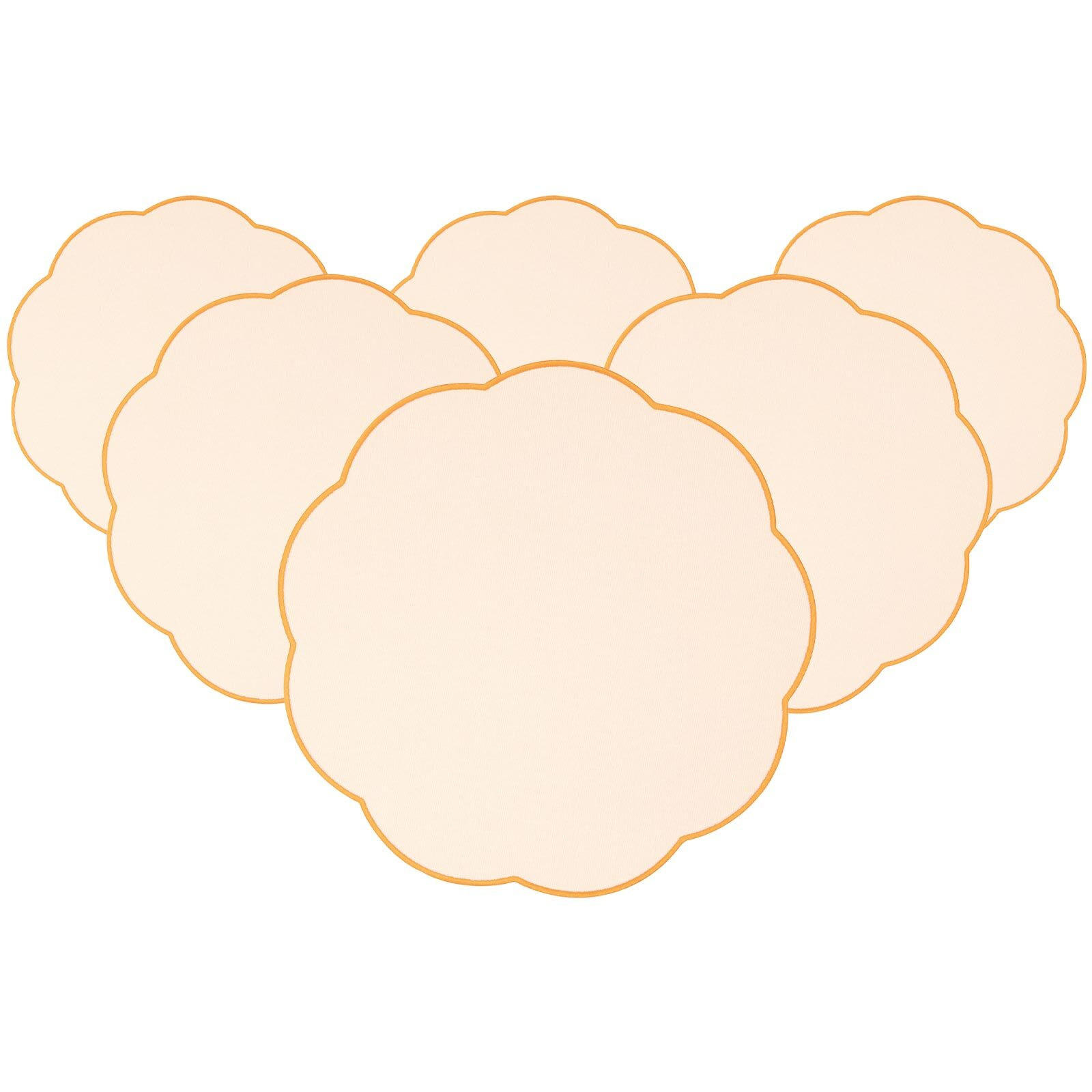 PLATZSETS Fleur Accessoires gelb ø 40 cm 6er Set - Gelb, Textil (40cm) - Villeroy & Boch