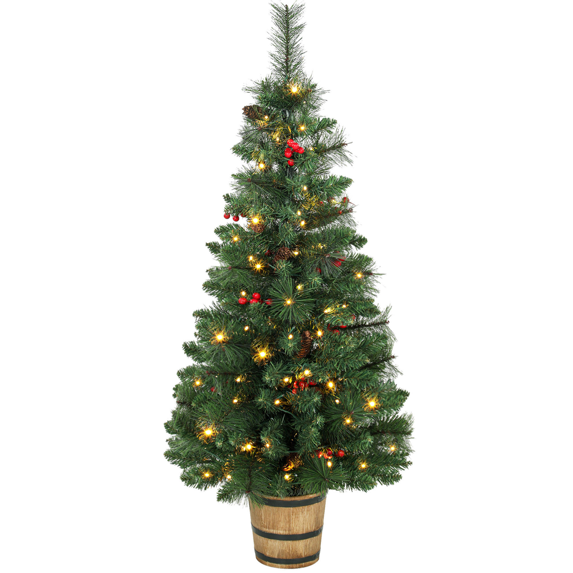 Homcom Weihnachtsbaum-Mit-Licht Grün 120 cm