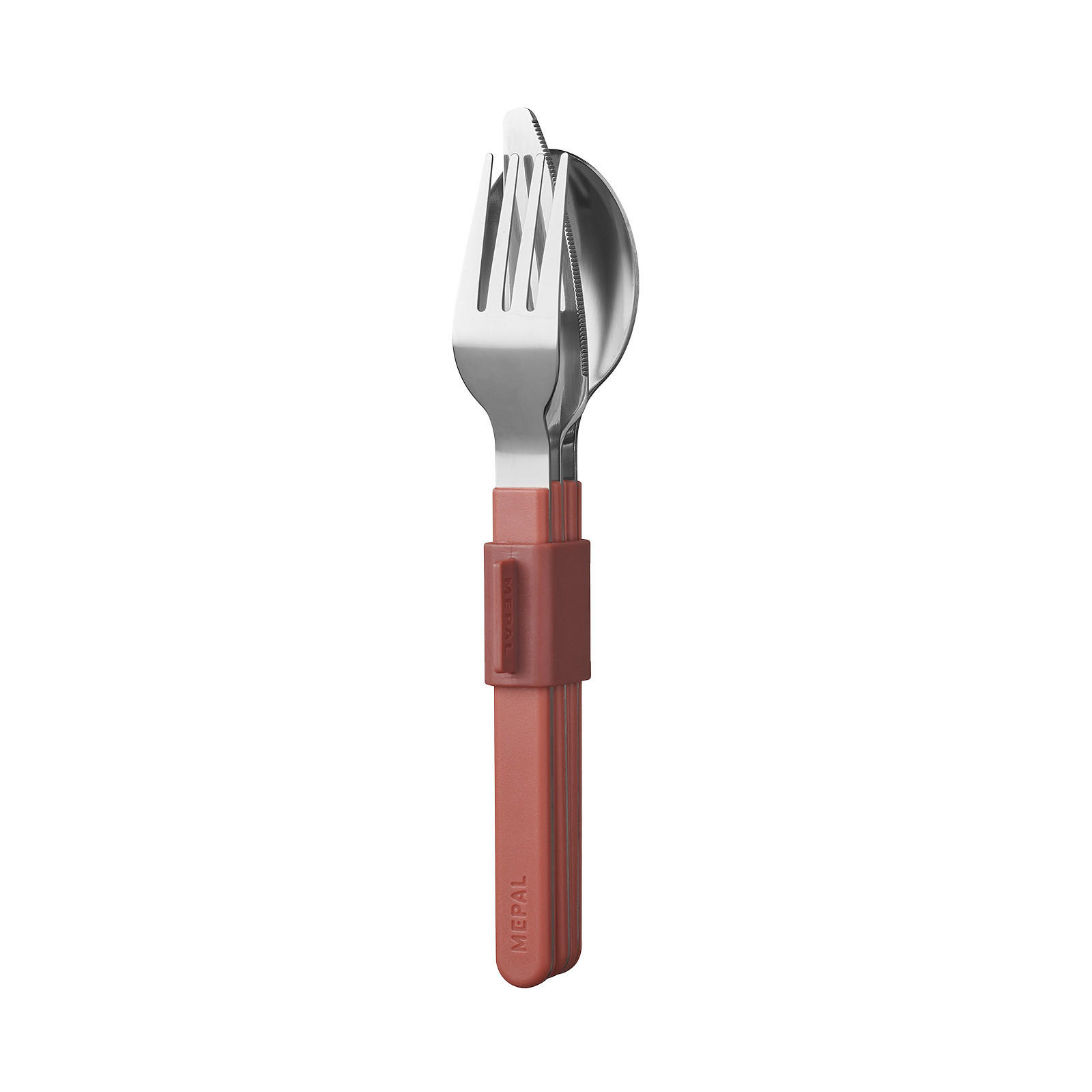 BESTECK-SET Silueta Vivid Mauve - Rot/Rosa, Metall - Mepal