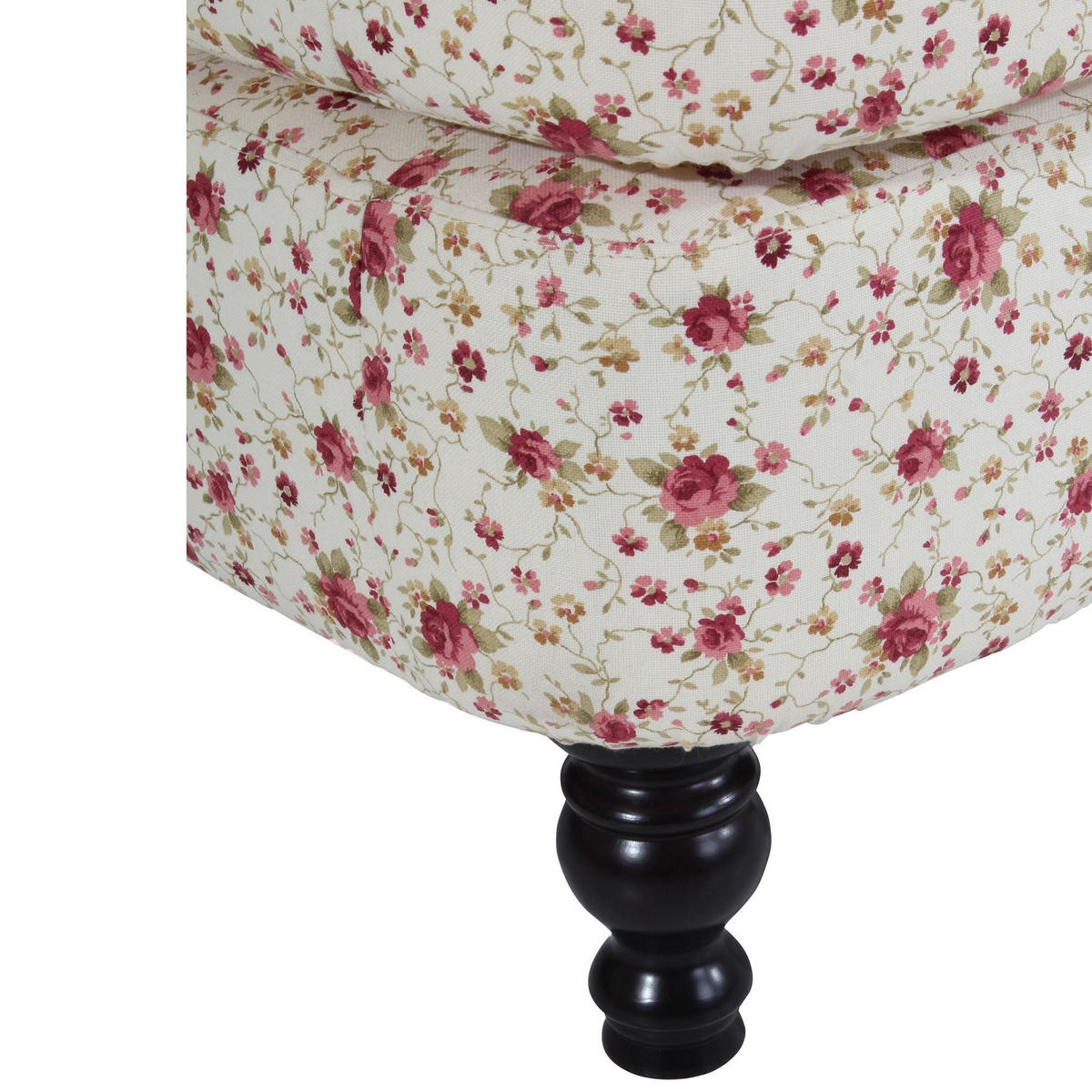 SESSEL XXL Karley Bezug Flachgewebe Buche nussbaum dunkel / geblümt beige - Beige, Kunststoff (149/103/103cm) - 58aufmkessel
