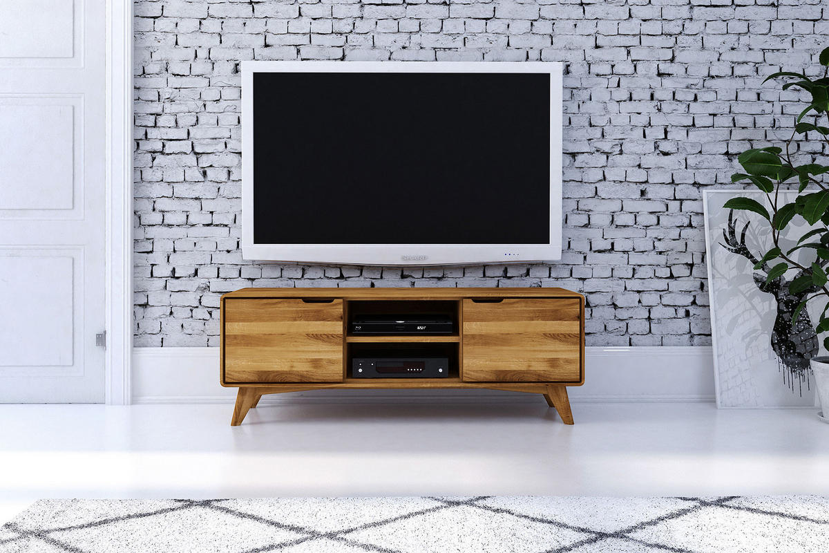 GREG HIFI-SCHRANK Wildeiche - Wildeiche, Holz (134/48/40cm) - byoak