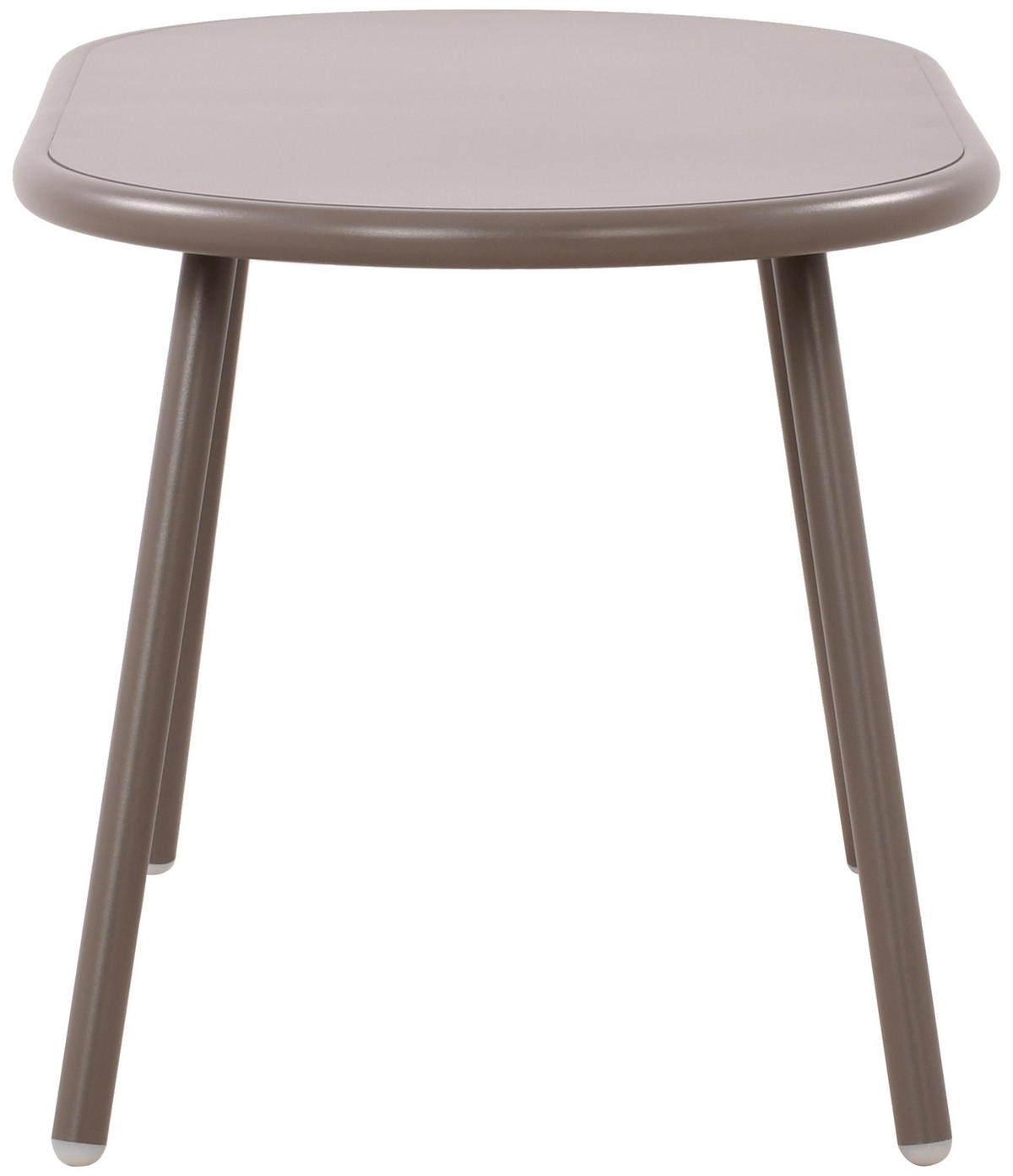 COUCHTISCH oval 80/45/45 cm Kunststoff taupe - Taupe, Kunststoff/Metall (45/80/45cm) - CLP